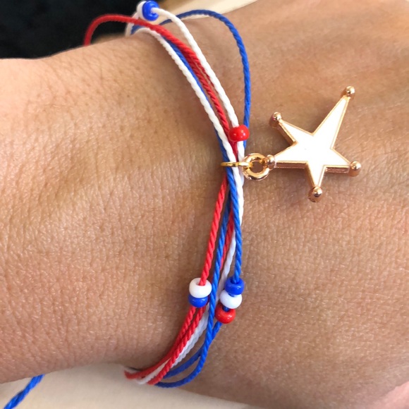 Patriotic Multicolor/Layers Handmade Bracelet - Picture 10 of 15